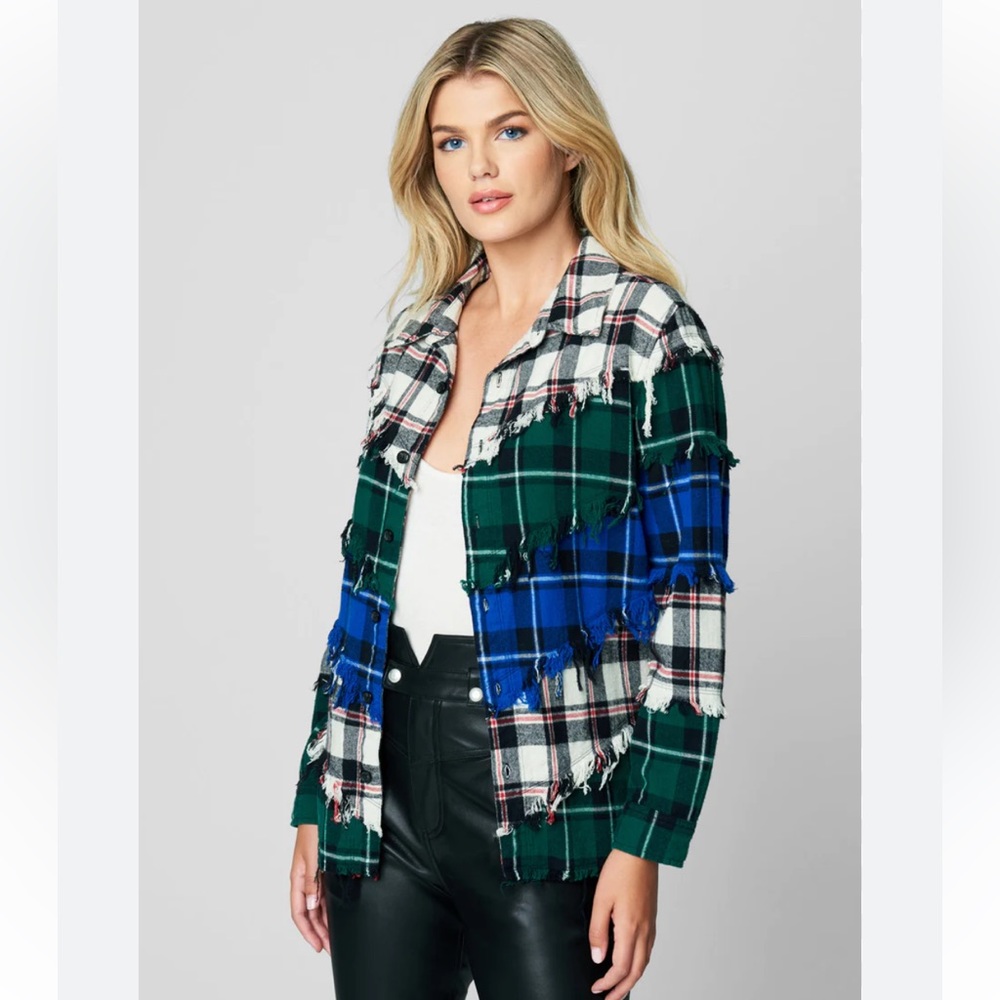 Blank NYC Double Dare Flannel Shirt. 100% Cotton. Small